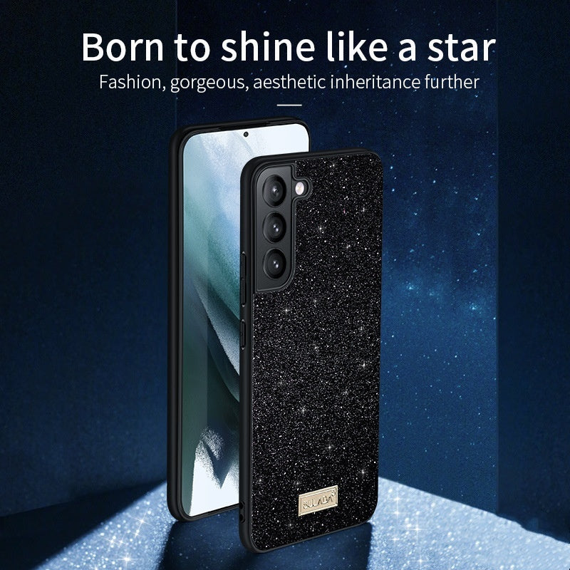 Luxury Glitter Leather Phone Case For Samsung S23