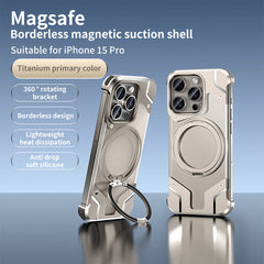 Magnetic iPhone 15 Case Metal Drop-resistant Protective Cover