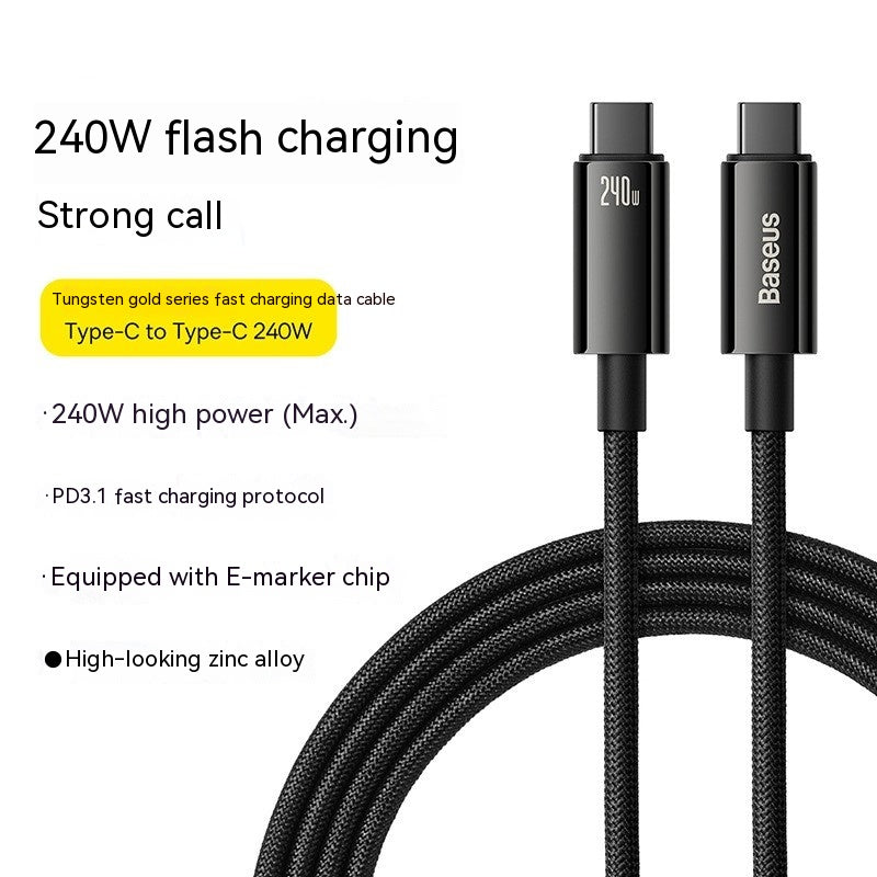 High-power Zinc Alloy Fast Charge PD Data Cable 240W - Mobile Gadget HQ