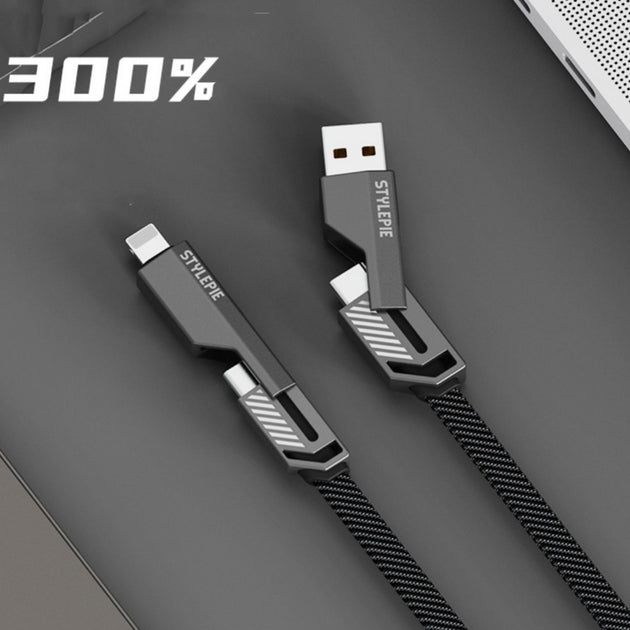 Four-in-one Fast Charge Data Cable For Samsung iPhone Google - Mobile Gadget HQ