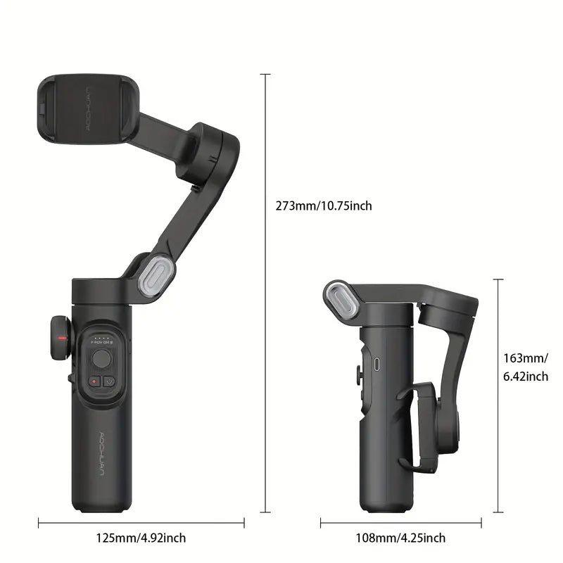 3-Axis Handheld Gimbal Stabilizer Foldable Smartphone Video Record PTZ Stabilizer - Mobile Gadget HQ