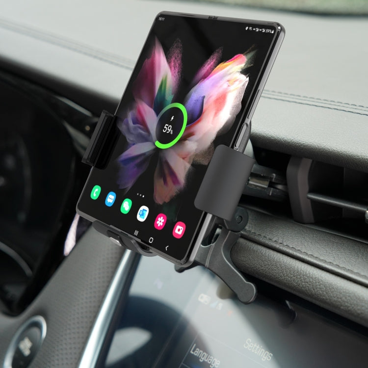 For Samsung Galaxy Z Fold4 S11 Dual Coil Car Phone Holder Wireless Charger - Mobile Gadget HQ