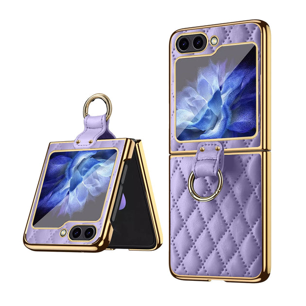 Luxury Diamond Ring Case for Z Flip 5