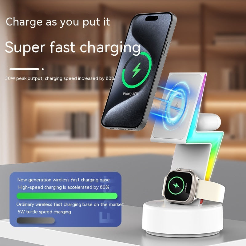 Three-in-One Phone Wireless Charger Stand - Mobile Gadget HQ