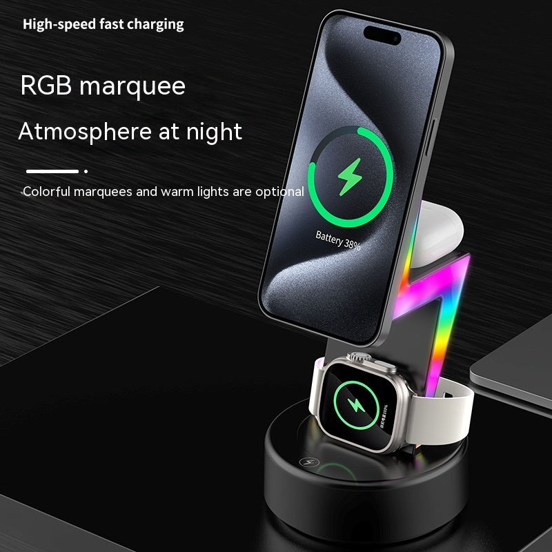 Three-in-One Phone Wireless Charger Stand - Mobile Gadget HQ