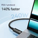 High-power Zinc Alloy Fast Charge PD Data Cable 240W - Mobile Gadget HQ