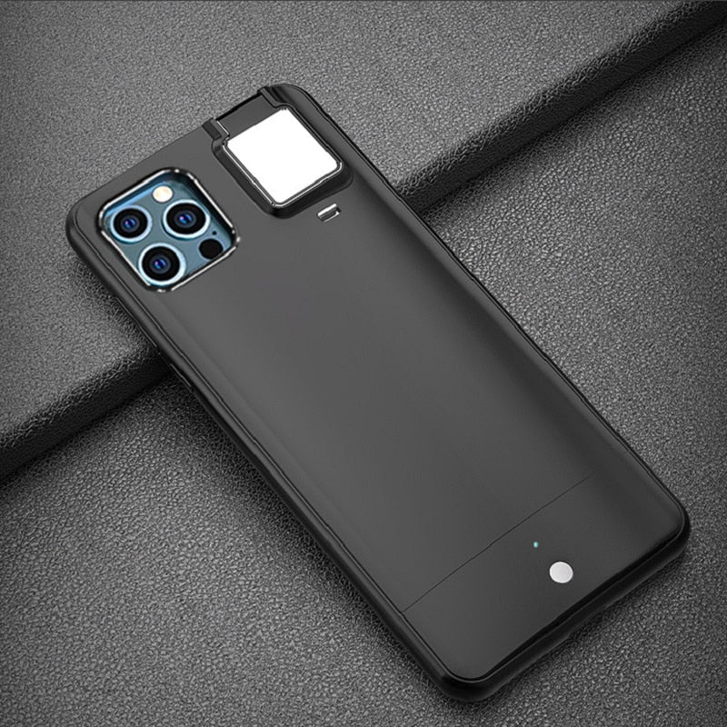 iPhone 12 Pro max LED Selfie Light Cellphone Case Cover - Mobile Gadget HQ