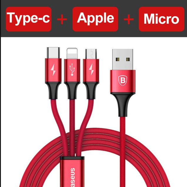 3 in 1 Multi Charging Cable - Mobile Gadget HQ