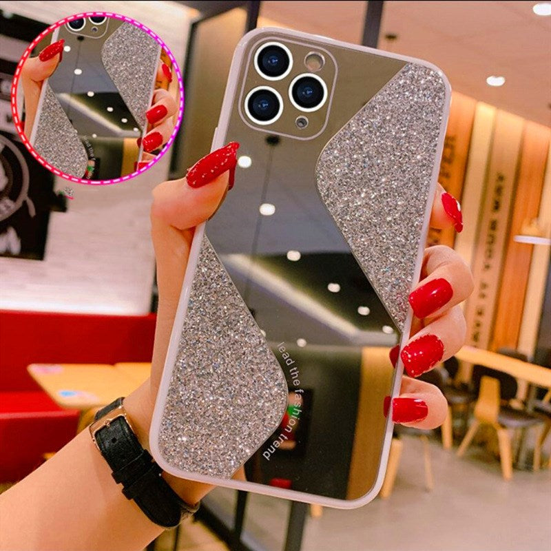 Sparkling Makeup Mirror Case