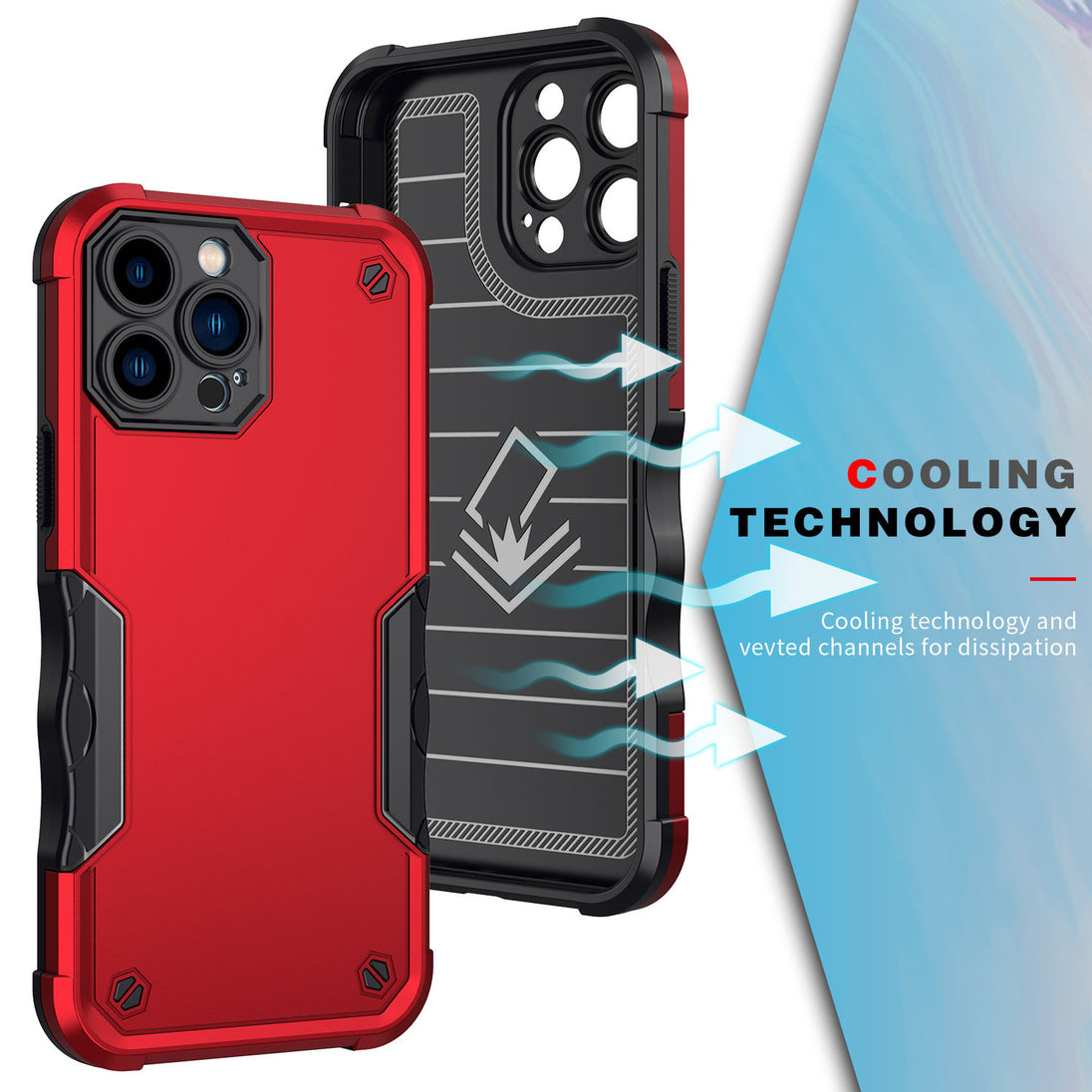 Rugged Armor Shockproof Case For iPhone