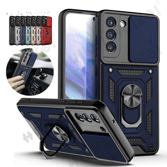 Phone Case Heavy Duty Armor Case with Camera Lens Protector for Samsung - Mobile Gadget HQ