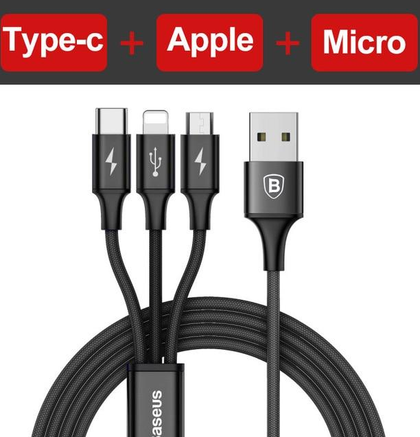 3 in 1 Multi Charging Cable - Mobile Gadget HQ