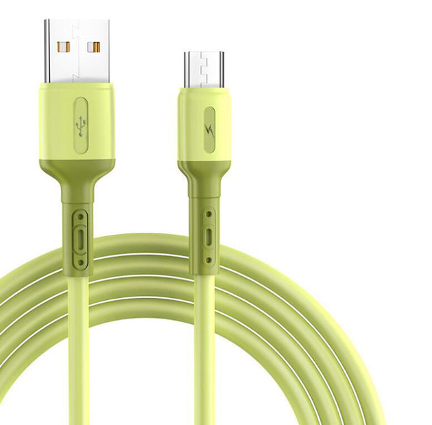 Silicone Micro USB Type C Cable Mobile Phone Charger Data Cord Charge - Mobile Gadget HQ