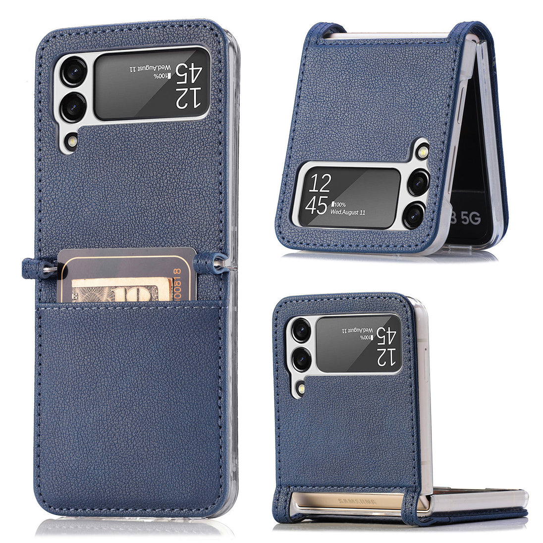 Wallet Phone Case with Card Slots for Samsung Galaxy Z Flip 3 5G - Mobile Gadget HQ