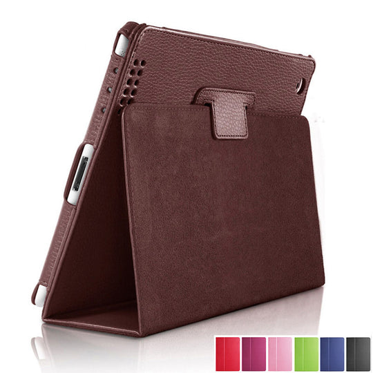 Leather Cover Case For For Apple IPad 2 3 4 with Folding Stand - Mobile Gadget HQ