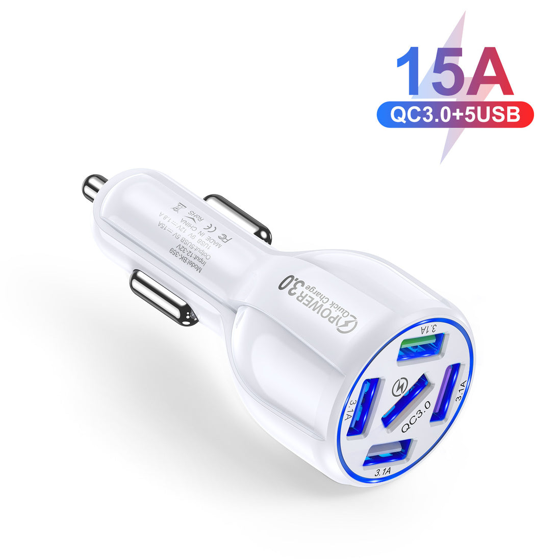 5-port USB Car Charger Fast Charge Mobile Phone Charger - Mobile Gadget HQ