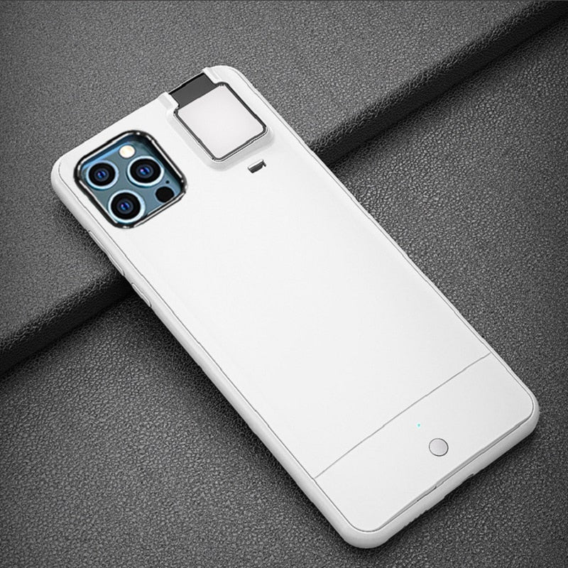 iPhone 12 Pro max LED Selfie Light Cellphone Case Cover - Mobile Gadget HQ