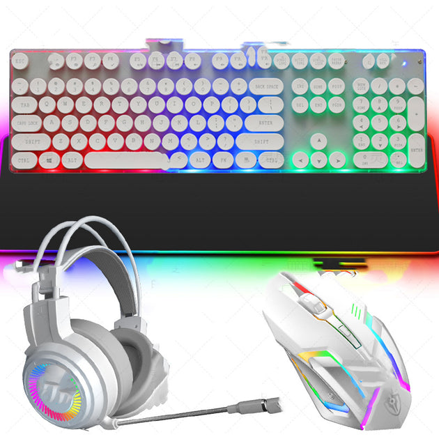 Wired Gaming Keyboard and Mouse Headset and Mouse Pad Set - Mobile Gadget HQ