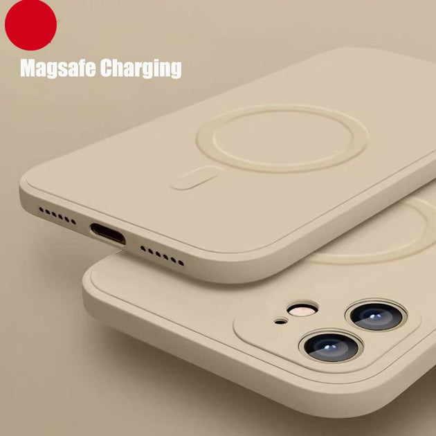 Magsafe Wireless Charging Phone Case For iPhone Liquid Silicone Magnetic Case - Mobile Gadget HQ