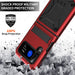 For Samsung Galaxy Z Flip4 Metal Shock-proof Phone Case With Holder(Red) - Mobile Gadget HQ