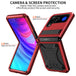 For Samsung Galaxy Z Flip4 Metal Shock-proof Phone Case With Holder(Red) - Mobile Gadget HQ