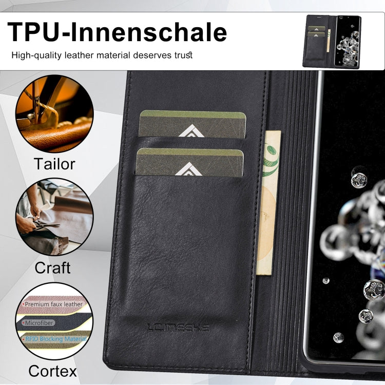 For Samsung Galaxy S20 Ultra LC.IMEEKE RFID Anti-theft Leather Phone Case(Black) - Mobile Gadget HQ