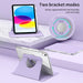 For iPad 2025 / 2022 360 Rotation Detachable Clear Acrylic Leather Tablet Case(Light Purple) - Mobile Gadget HQ