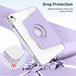 For iPad 2025 / 2022 360 Rotation Detachable Clear Acrylic Leather Tablet Case(Light Purple) - Mobile Gadget HQ