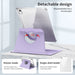 For iPad 2025 / 2022 360 Rotation Detachable Clear Acrylic Leather Tablet Case(Light Purple) - Mobile Gadget HQ