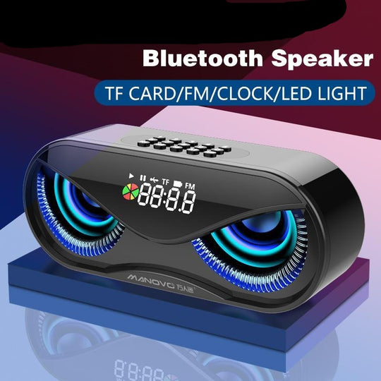 Owl Design Bluetooth Speaker w/LED Lights Alarm Clock - Mobile Gadget HQ