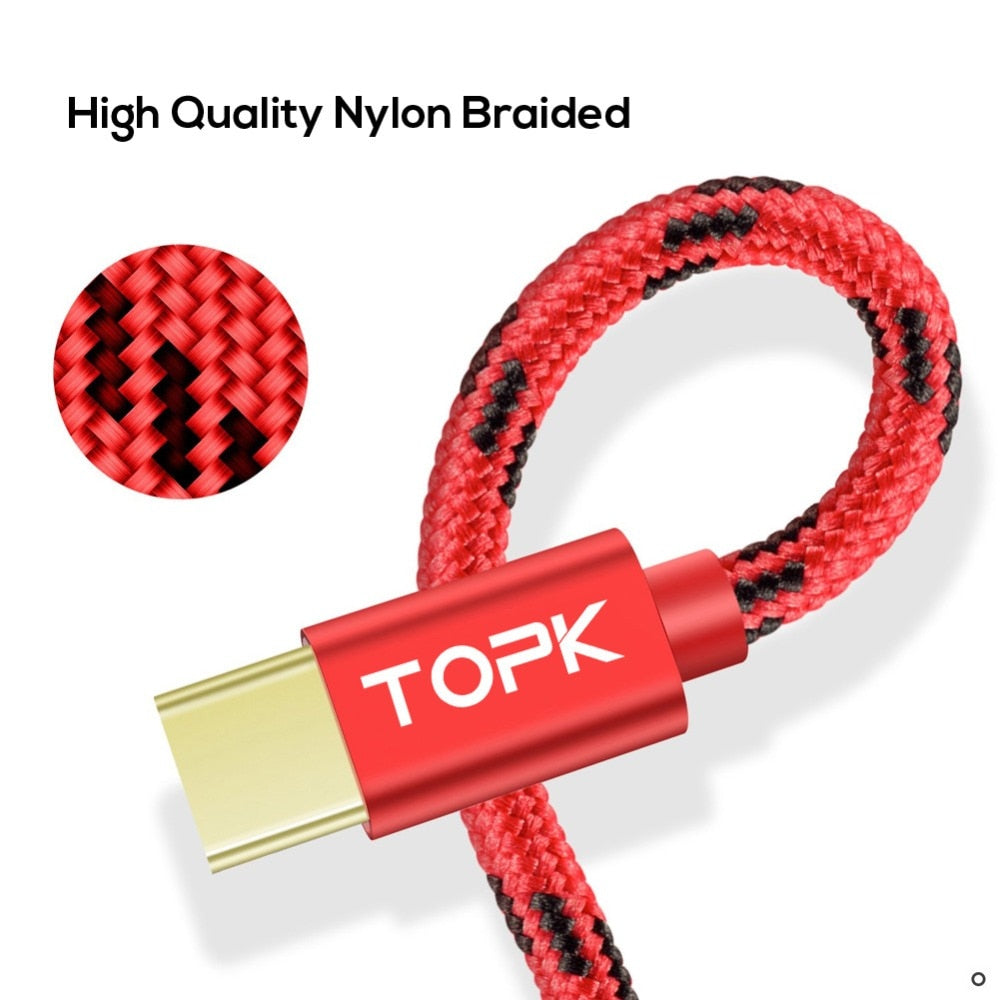 USB Type-C Nylon Data Sync Cable - Mobile Gadget HQ