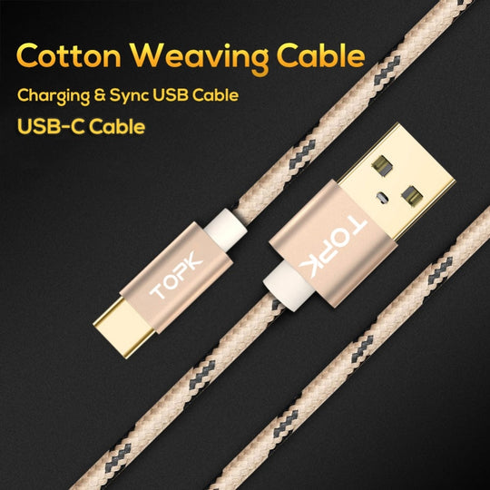 USB Type-C Nylon Data Sync Cable - Mobile Gadget HQ