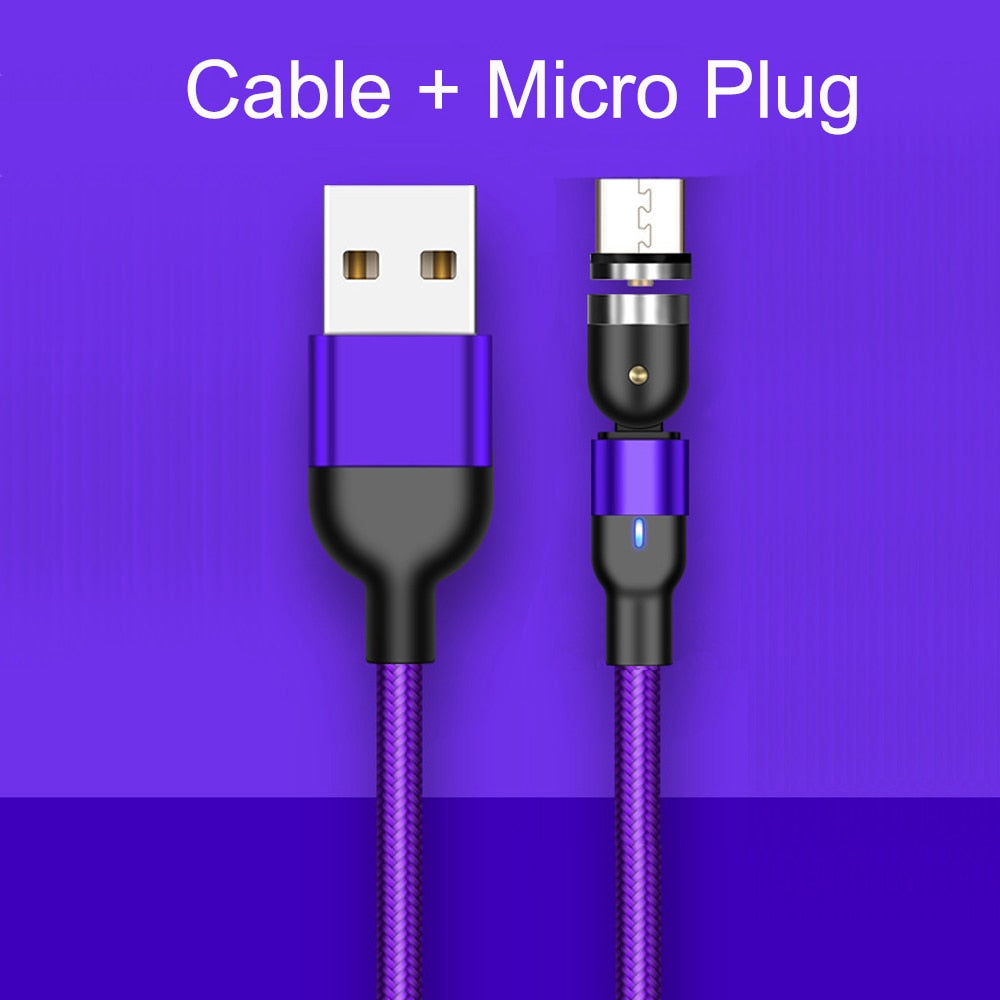 540 Degree Rotatable Magnetic Charging Cable USB Type C Fast Charging Cable - Mobile Gadget HQ