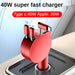 3 IN 1 Multi-Function Car Phone Charger Retractable USB C Fast Car Charger - Mobile Gadget HQ