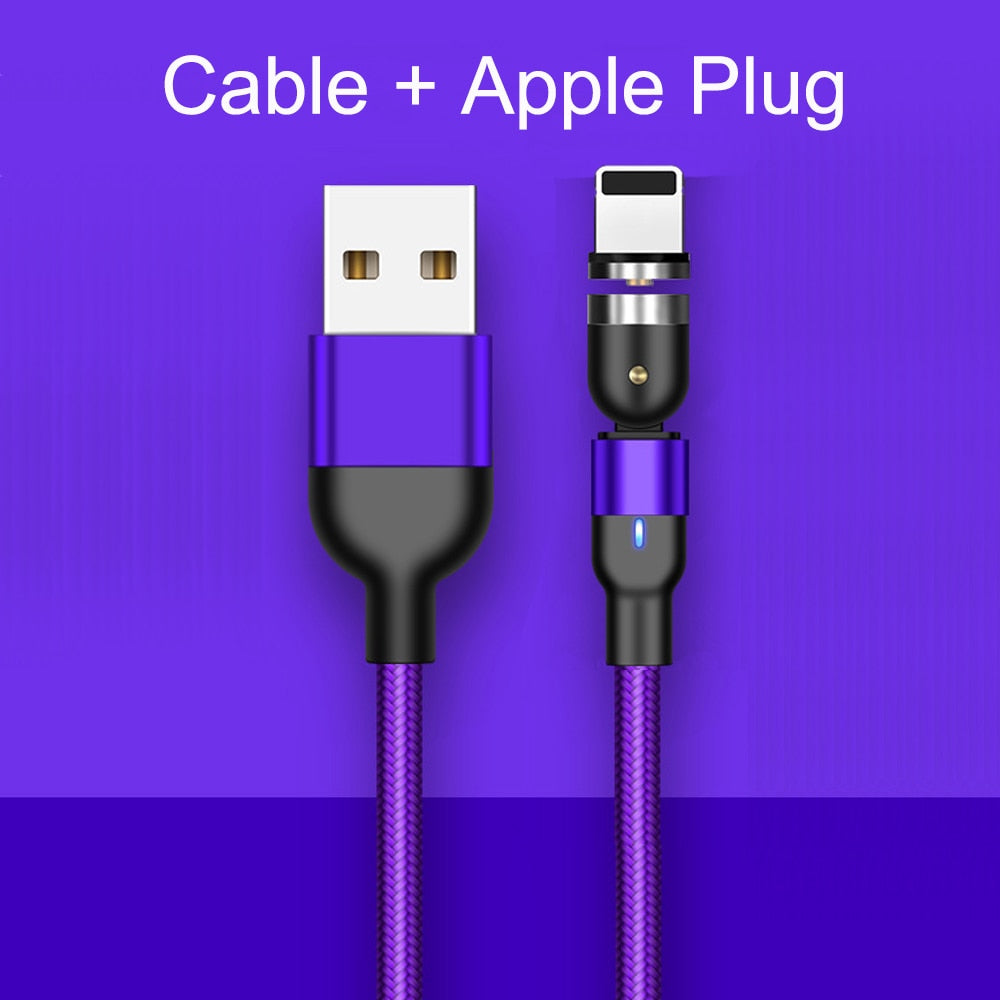 540 Degree Rotatable Magnetic Charging Cable USB Type C Fast Charging Cable - Mobile Gadget HQ