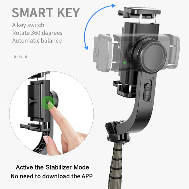 Gimbal Smartphone Stabilizers Wireless Bluetooth Selfie - Mobile Gadget HQ