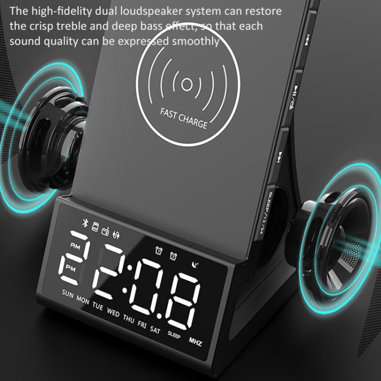 Clock Radio with Wireless Charging