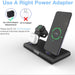 SY-011 15W Wireless Fast Charge Stand Clock Three-in-One Folding Wireless Charger(Black) - Mobile Gadget HQ