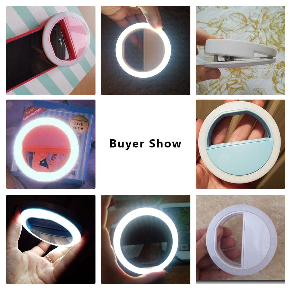 LED Selfie Lamp Ring Clip - Mobile Gadget HQ